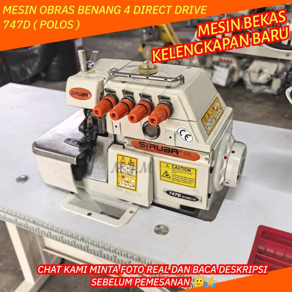 Mesin jahit Obras Industri Benang 4 DIRECT DRIVE 747D ( SECOND / BEKAS)