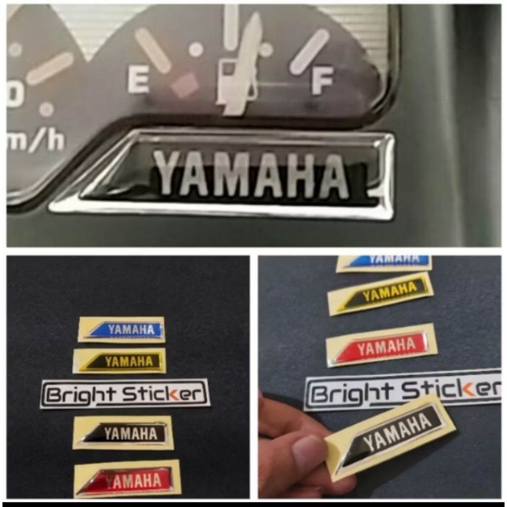 stiker emblem spidometer fizr Yamaha logo emblem timbul yamaha