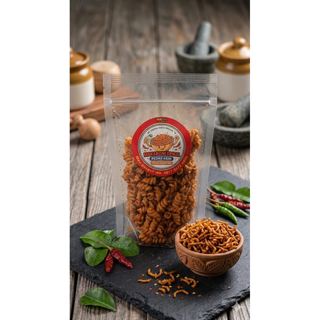MAKARONI SPIRAL DAUN JERUK - JAJANAN JADUL