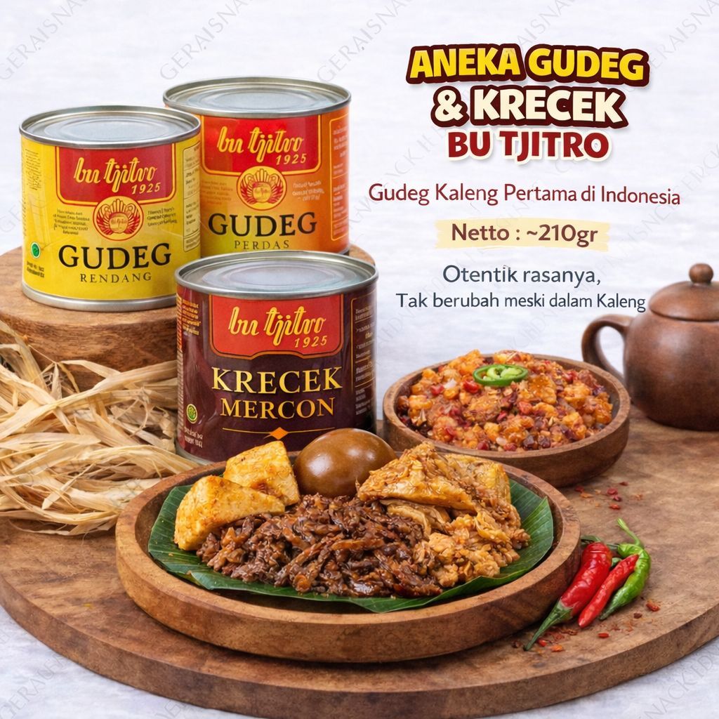 Gudeg & Krecek Bu Tjitro 1925 NON MSG Oleh2 Khas Jogja