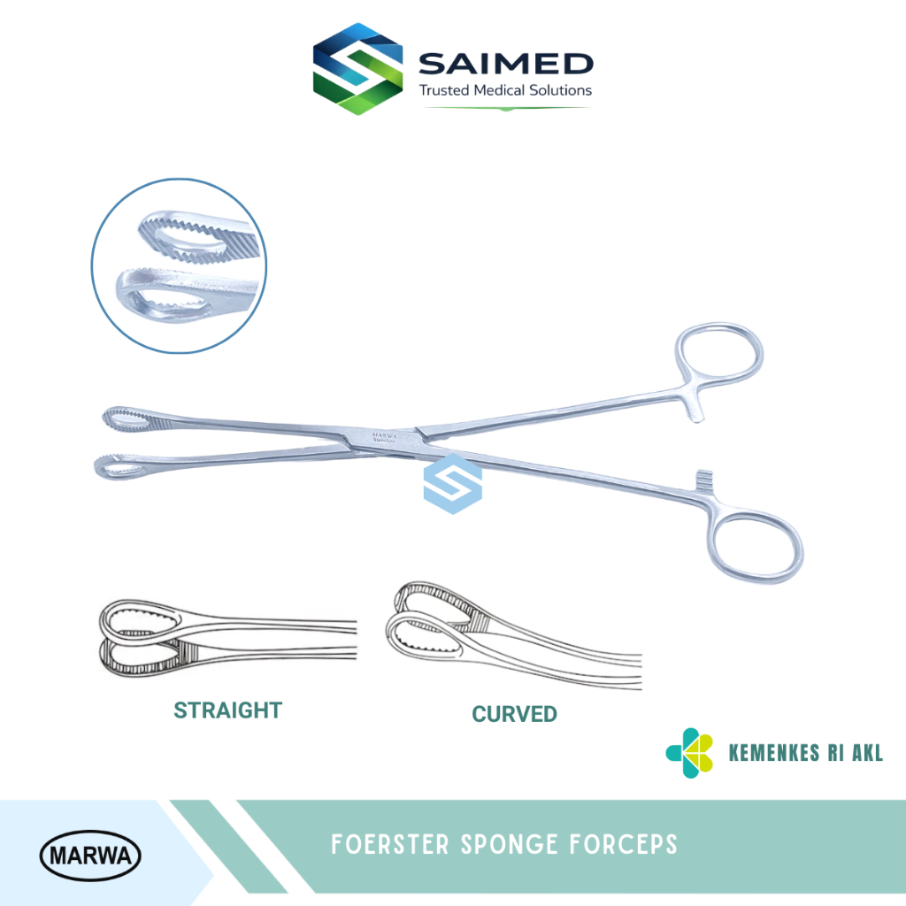 Foerster Sponge Holding Forceps / Klem Kasa Kapas Forcep Forsep forsep spons