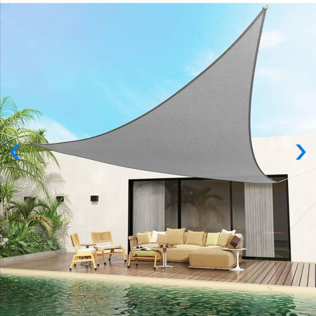 Soleil kanopi Kain membran Taman Outdoor Canopy membrane Segitiga 5 meter