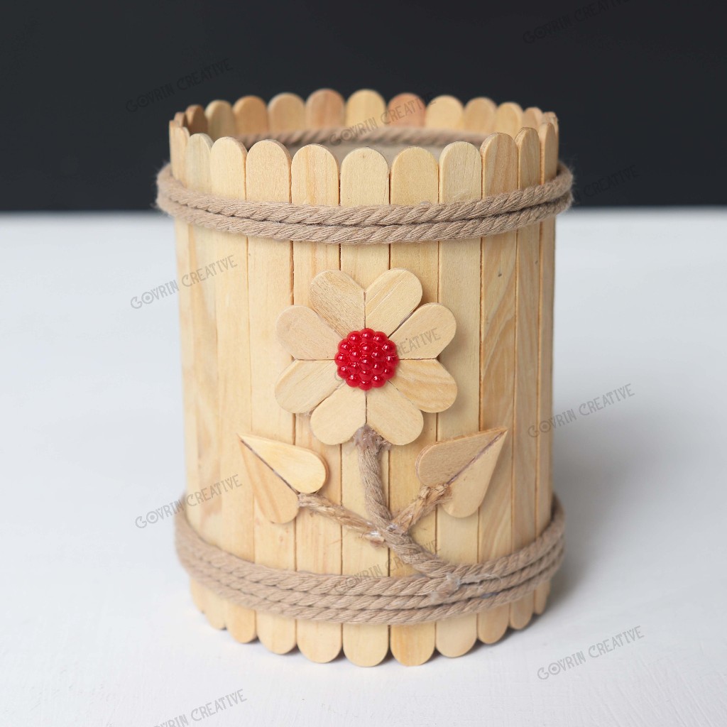 Tempat Pensil dari Stik Es Krim Cantik / Kerajinan Tangan Stik Es Krim