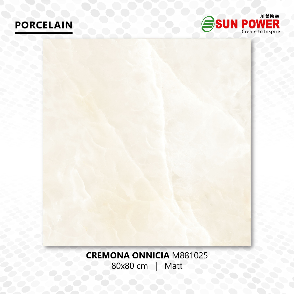 SUN POWER Cremmona Onnica 80x80 | 80x40 Matt - Granit Tiles Lantai & Dinding Sun Power Ceramics