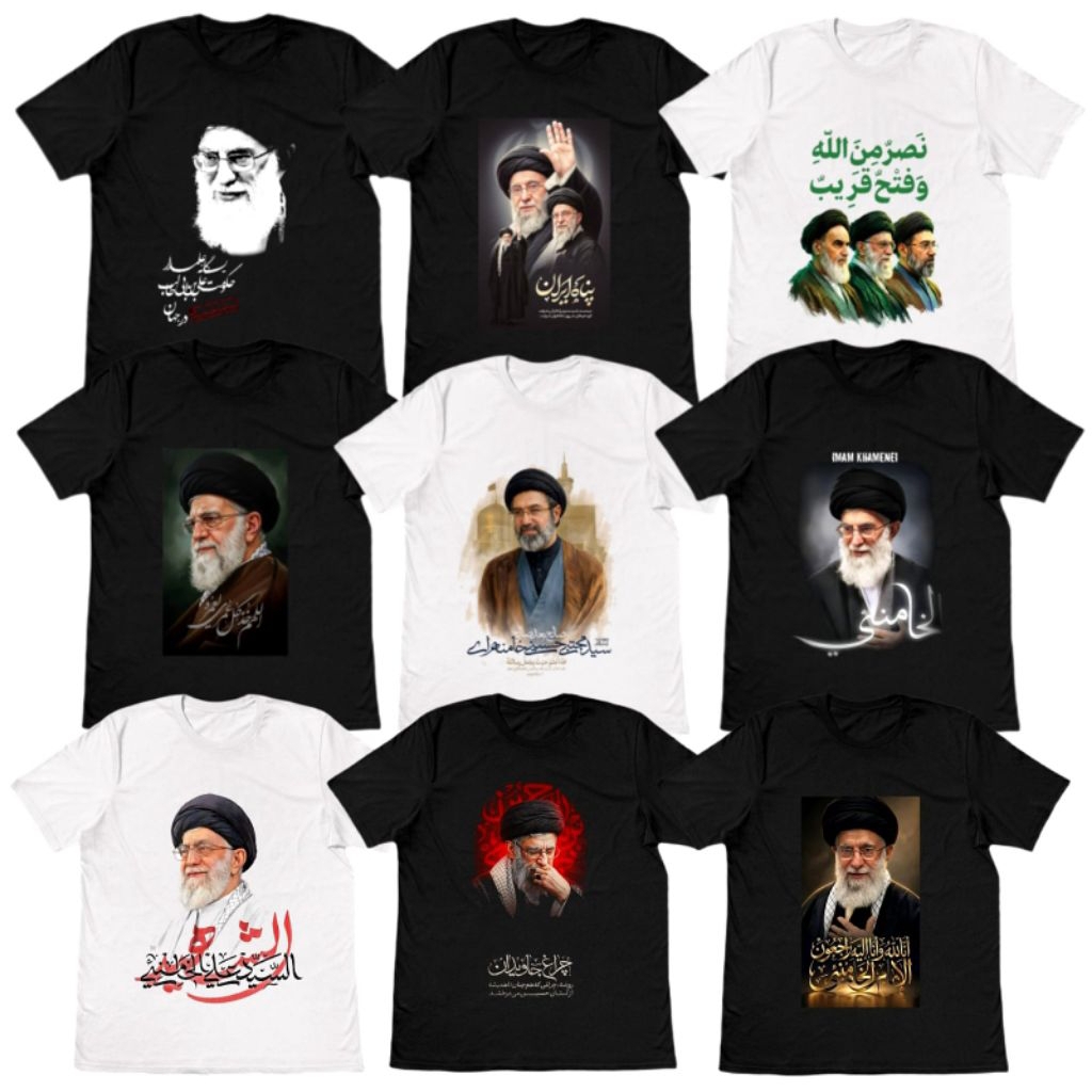 Kaos Tokoh Iran Imam Khamenei Iran Cotton 30s Premium