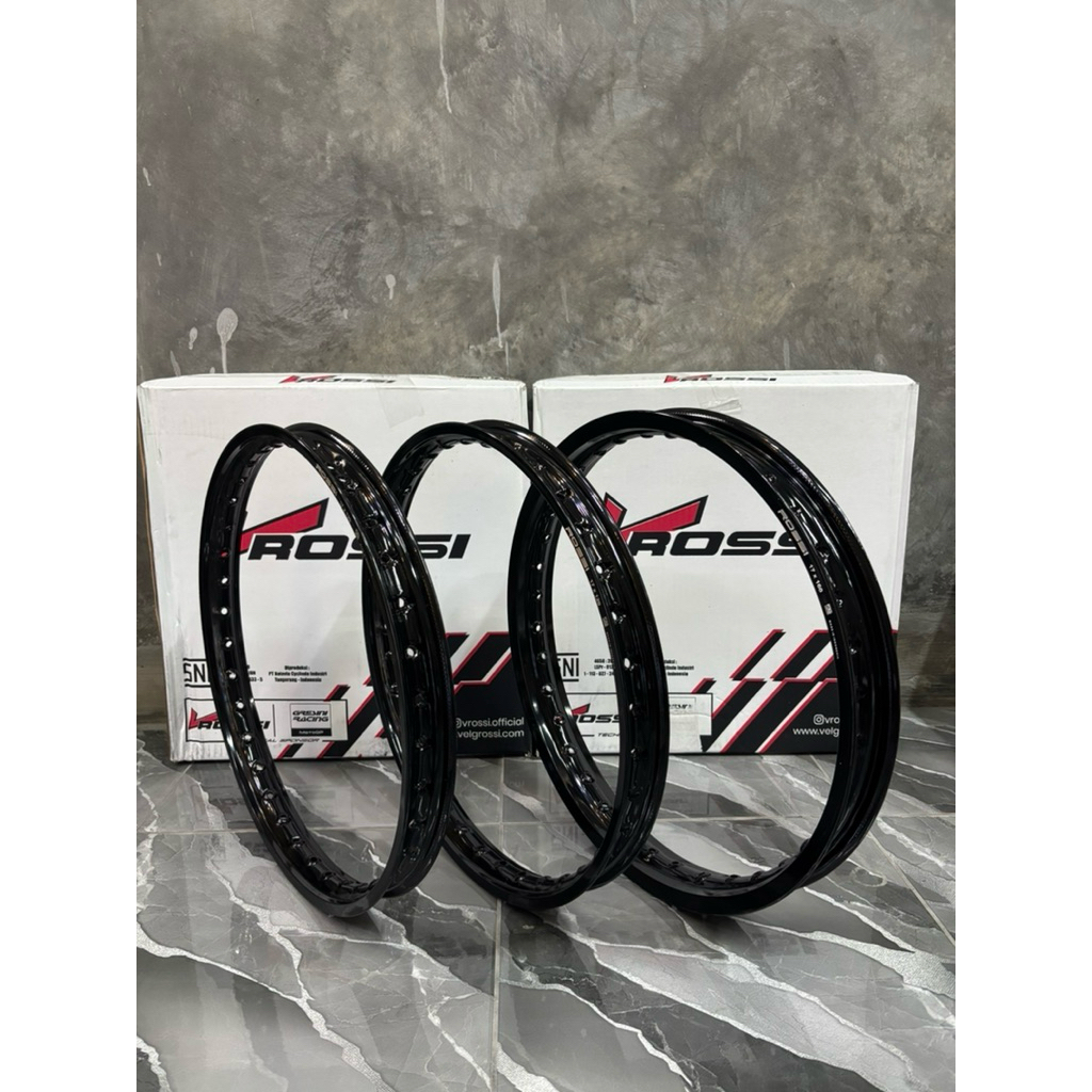 Velg Rossi Hitam Ukuran 120 140 160 185 Ring 17