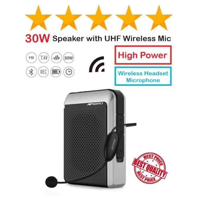Speaker pinggang wireless waistband instruktur senam - instruktur yoga - mikropon mic headset wirele