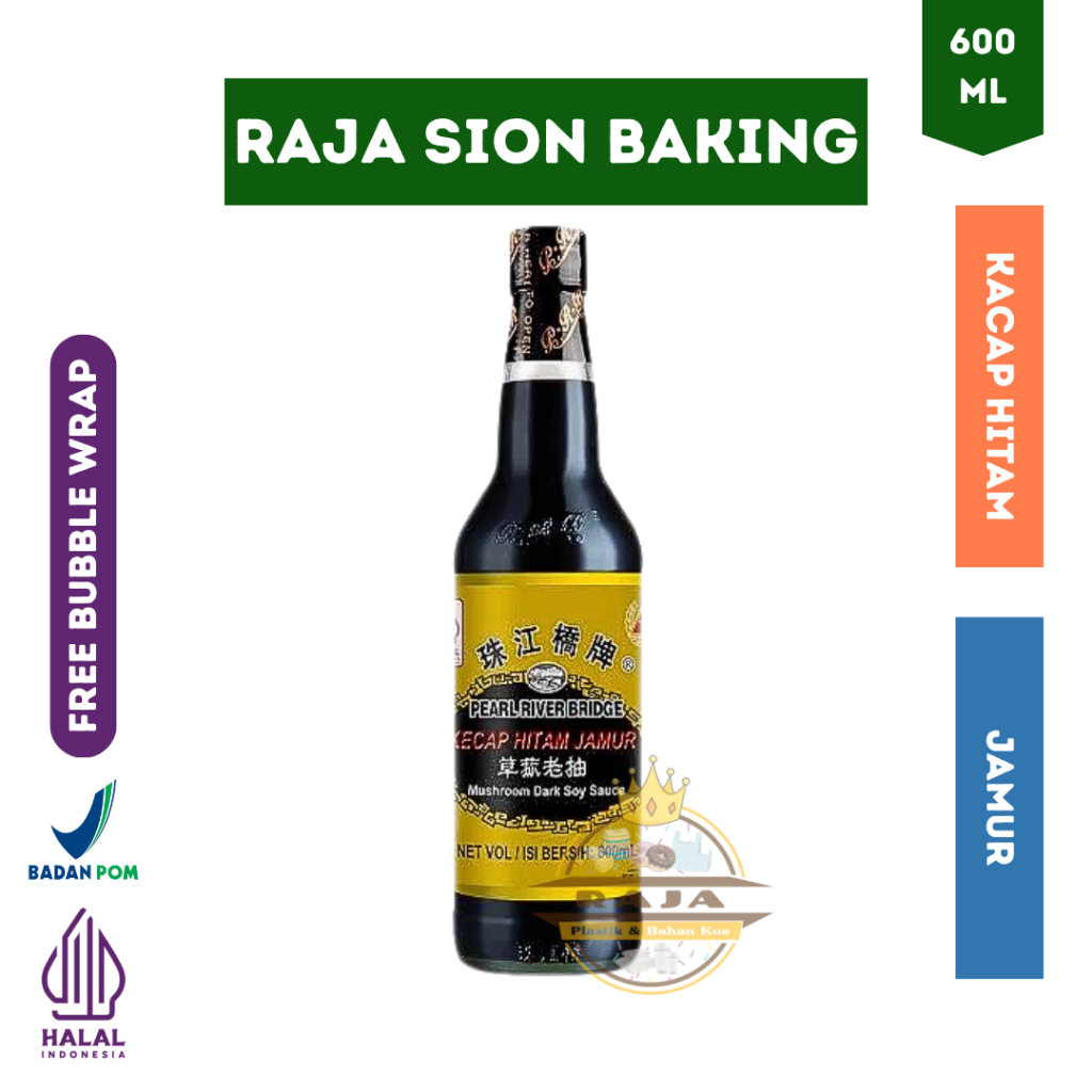 PEARL RIVER BRIDGE Kecap Hitam Jamur 600ml / Kecap Rasa Jamur
