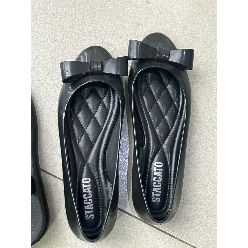 Staccato Jelly Flat Shoes Black