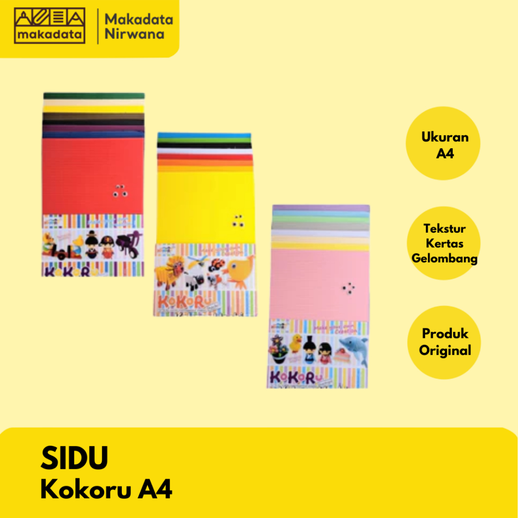 SIDU PAPER KOKORU/KERTAS KOKORU UKURAN A4 (1 SET)