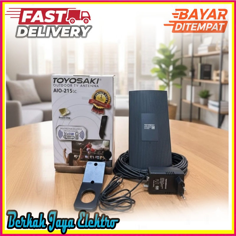 PROMO COD TOYOSAKI AIO-215 Antena TV Digital Indoor Outdoor smart Cip Sinyal Jernih Kabel 10M