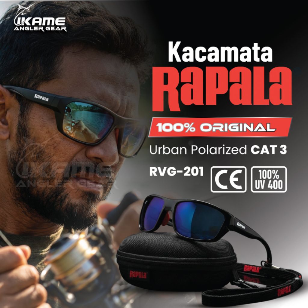 KACAMATA RAPALA POLARIZE/ KACAMATA LAUT ANTI SILAU/ SUNGLASSES/ KACAMATA MANVING UV 400