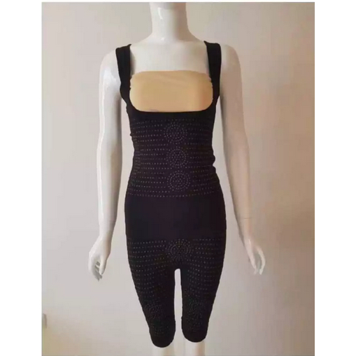 Shinzen Slimming Suit Theraphy Wanita 3 Pcs Warna Hitam & Cream Bonus Gelang Kesehatan