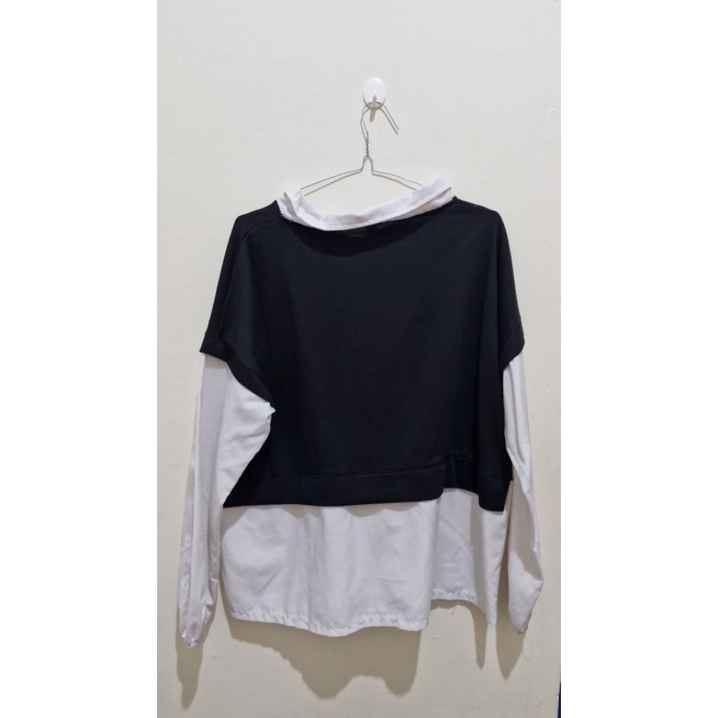 ladela.id yummi blouse atasan korea hitam putih lucu