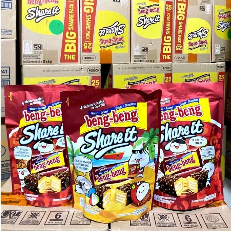 (1 DUS) BENG BENG SHARE IT 200 GR ISI 6 POUCH