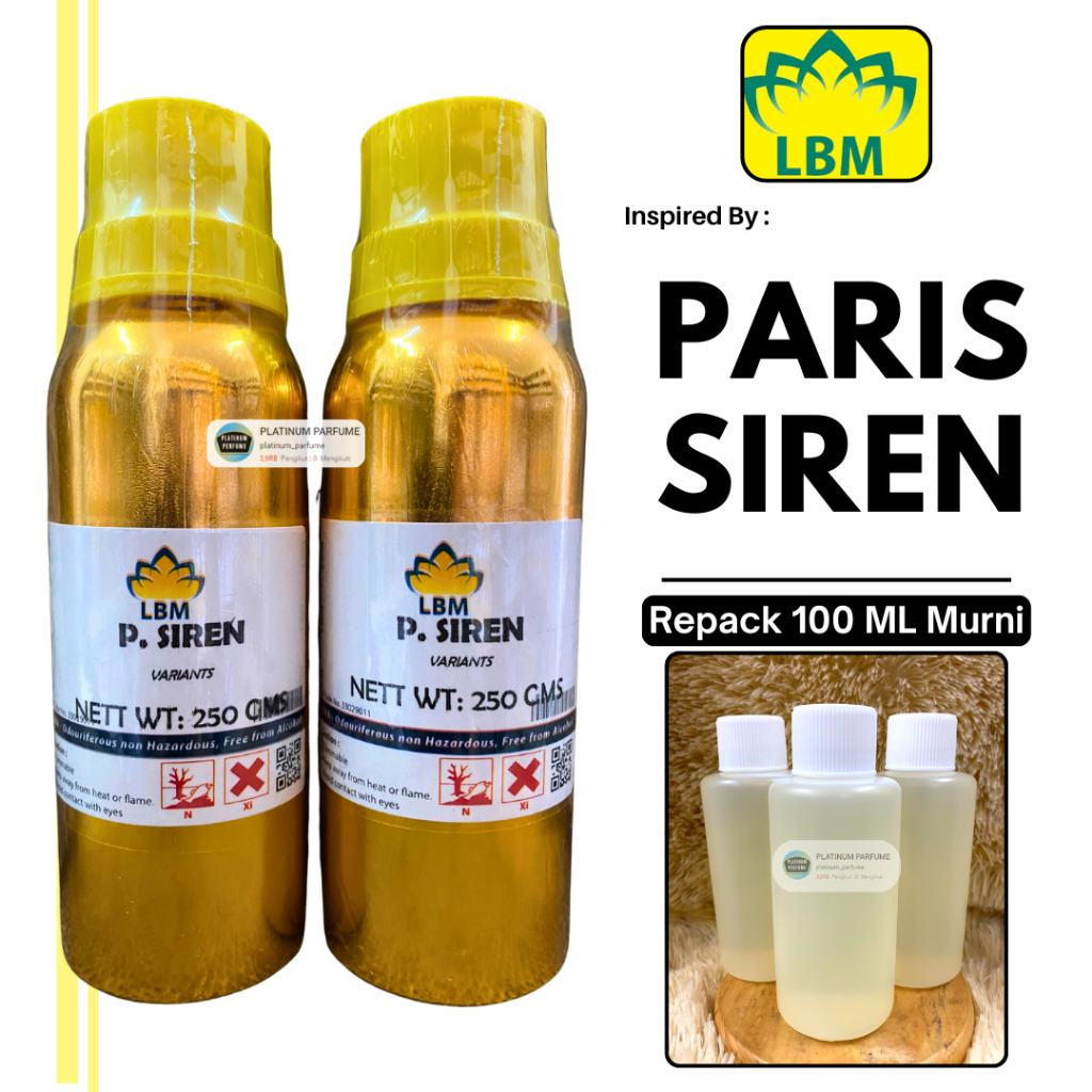 Bibit Parfum PARIS SIREN 100 ML MURNI By LBM Fragrance - LBM Fragrance / Paris Siren By LBM bibit pa