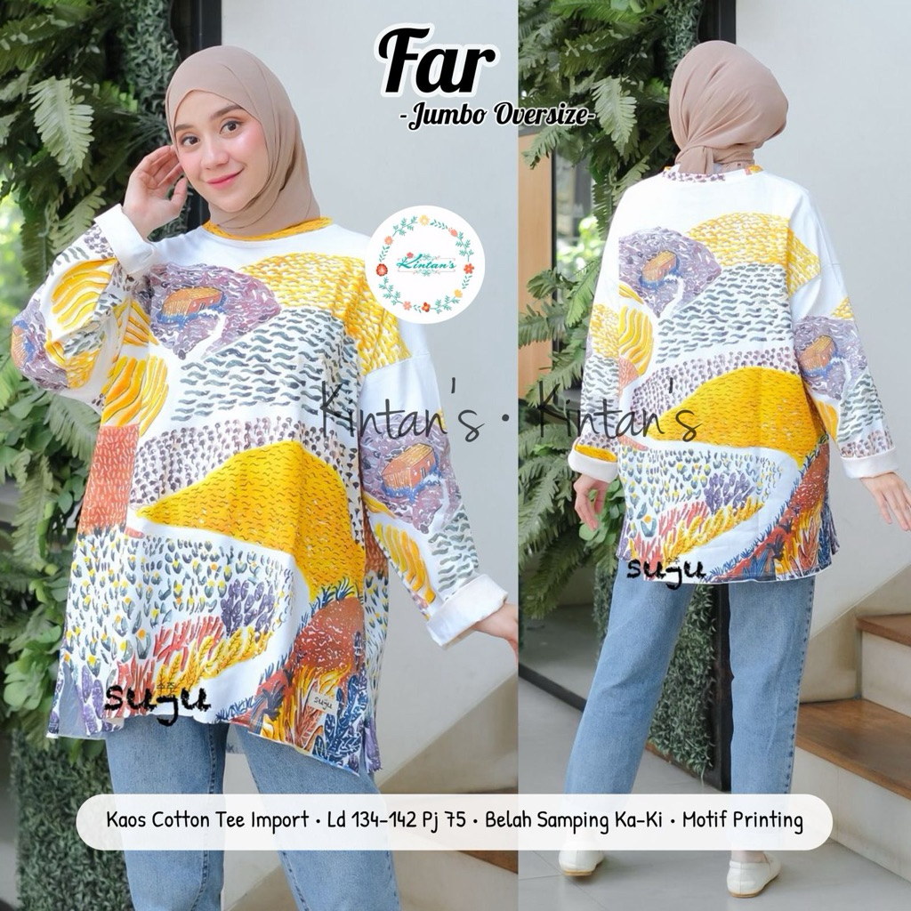 FAR jumbo oversize || kaos suju || kaos wanita
