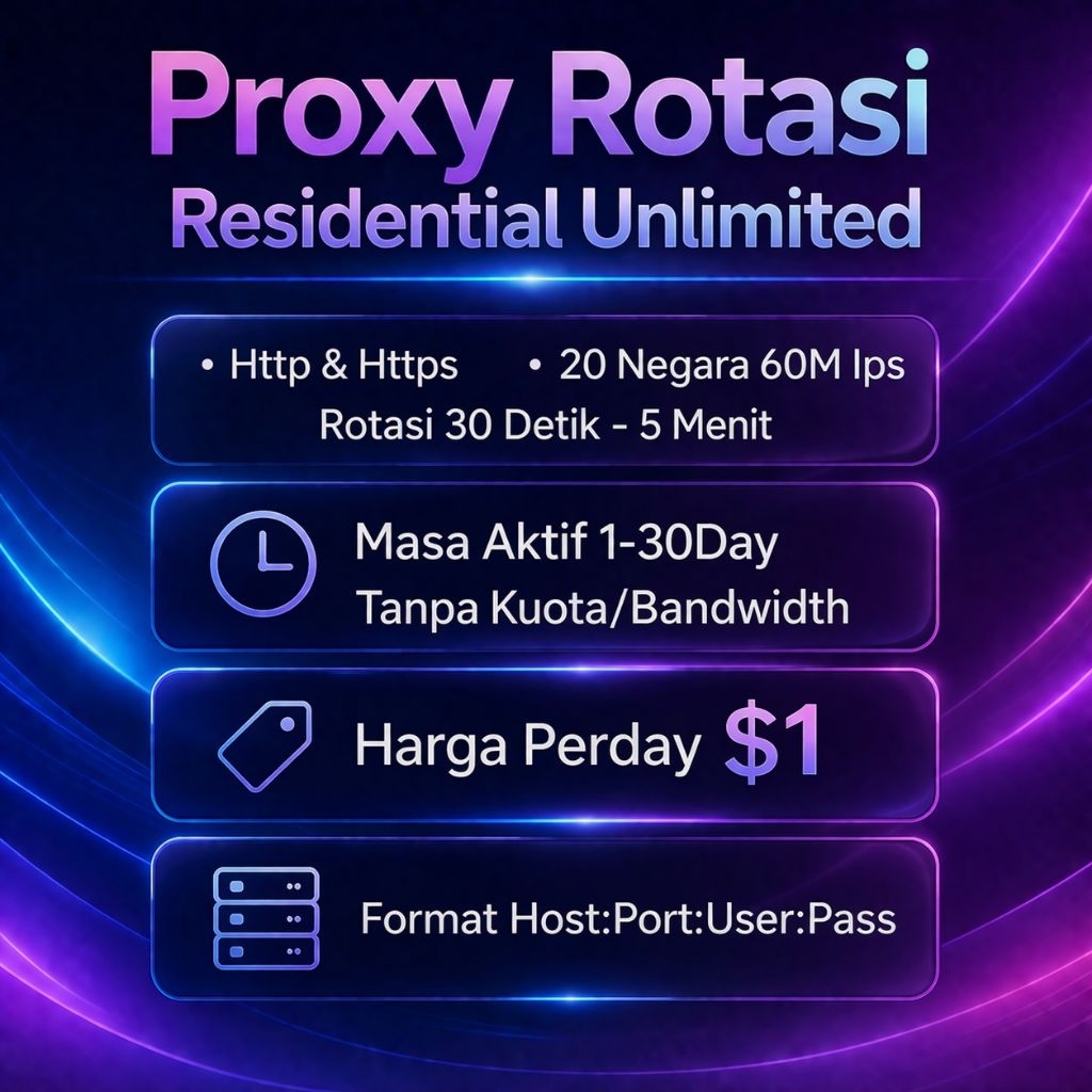 Proxy Rotasi Residential Unlimited