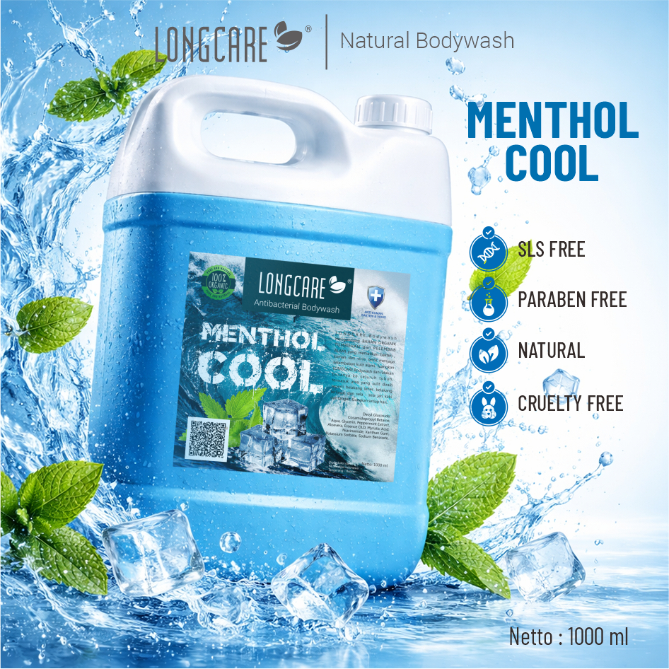Sabun mandi cair bodywash menthol cool sensation non SLS