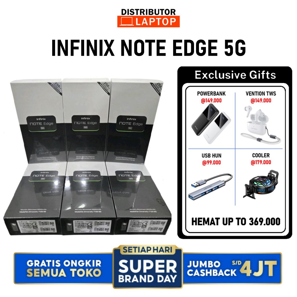 Infinix Note Edge 5G 8/256GB - Handphone android garansi resmi