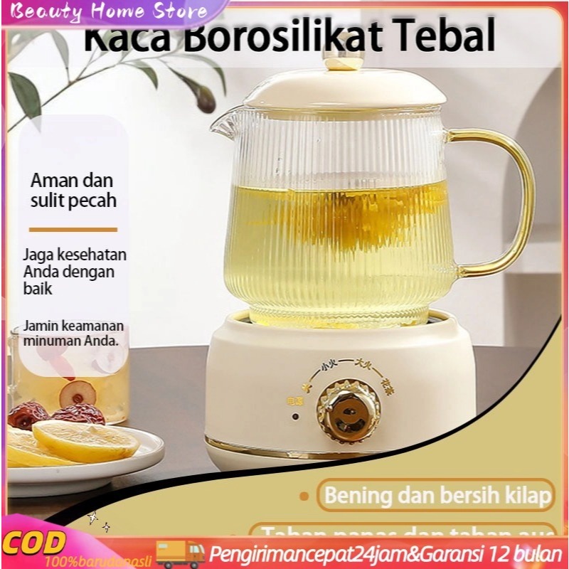 Teko Listrik Pemanas Air Aesthetic 600ml Teko Listrik Multifungsi Aesthetic Kaca Borosilikat untuk T
