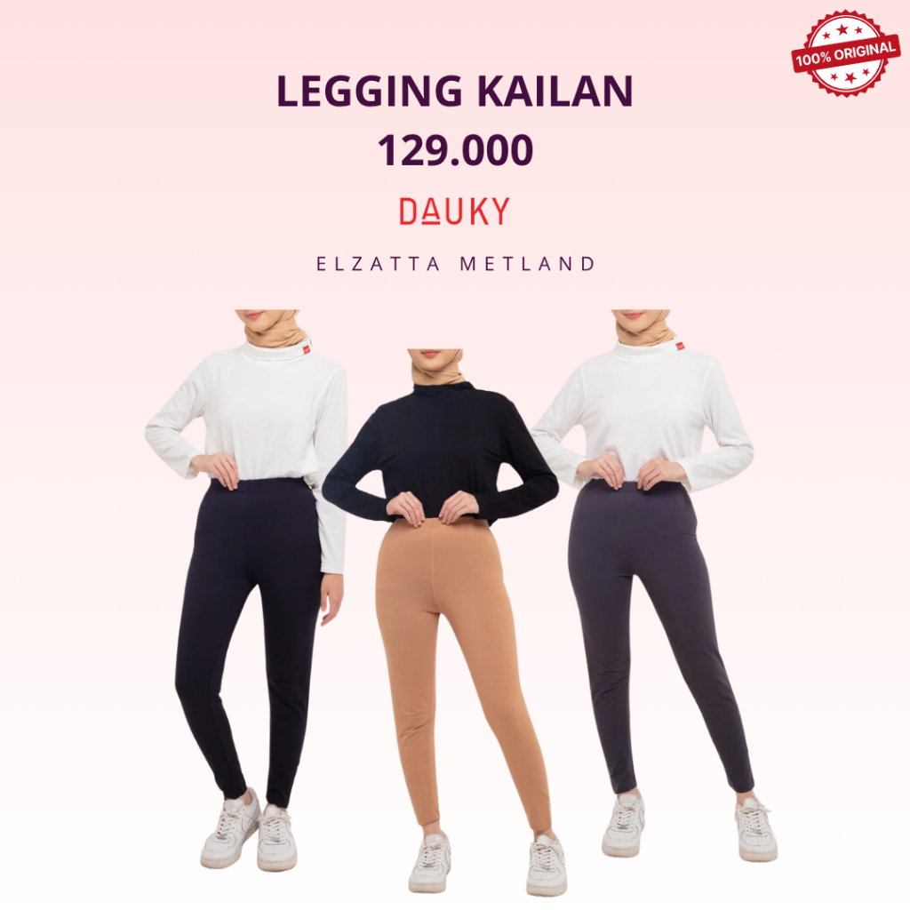 DAUKY Legging Kailan Legging menyerap keringat anti gerah dan melar terlaris