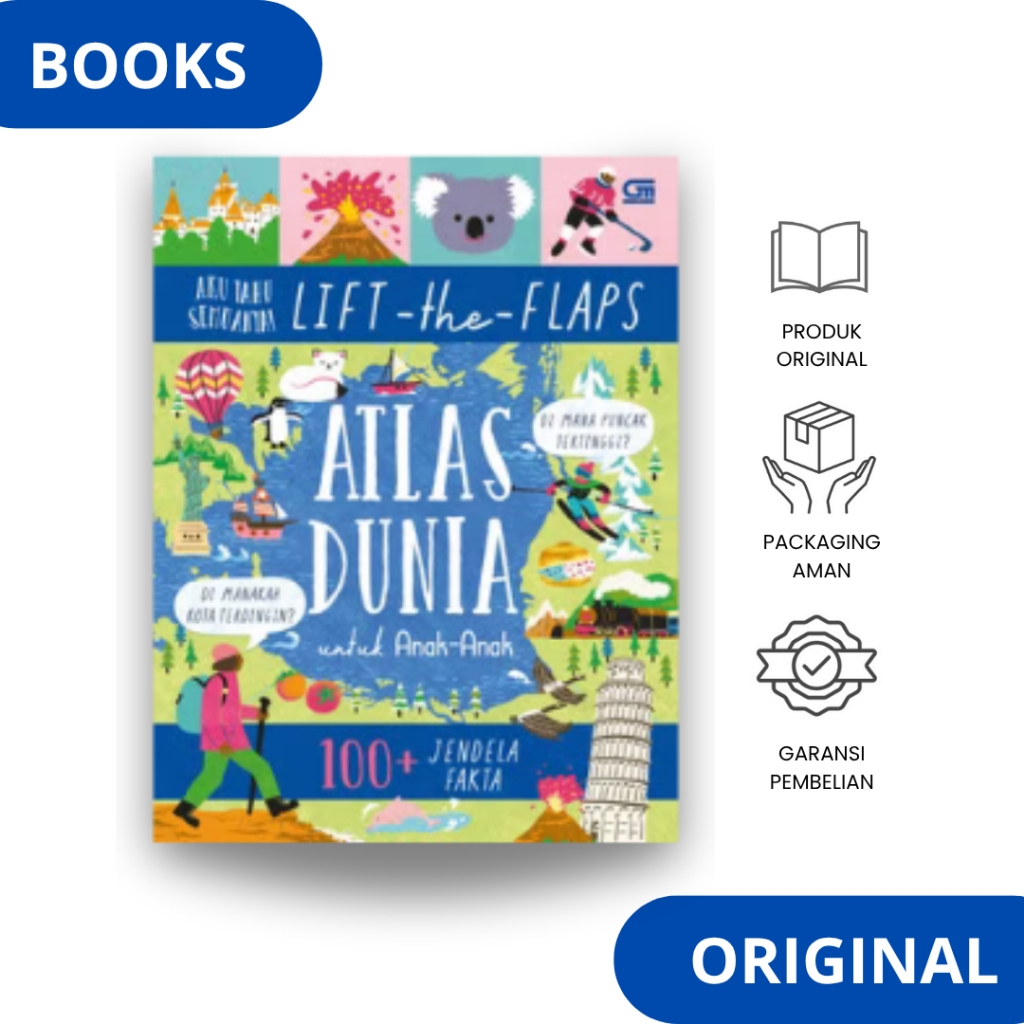 DR - Aku Tahu Semuanya: Lift The Flaps: Atlas Dunia untuk Anak-anak Original