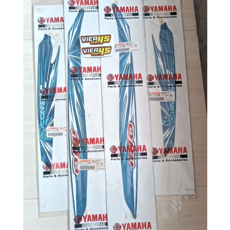 striping stiker mio smile biru 2008 velg ruji jari jari original yamaha