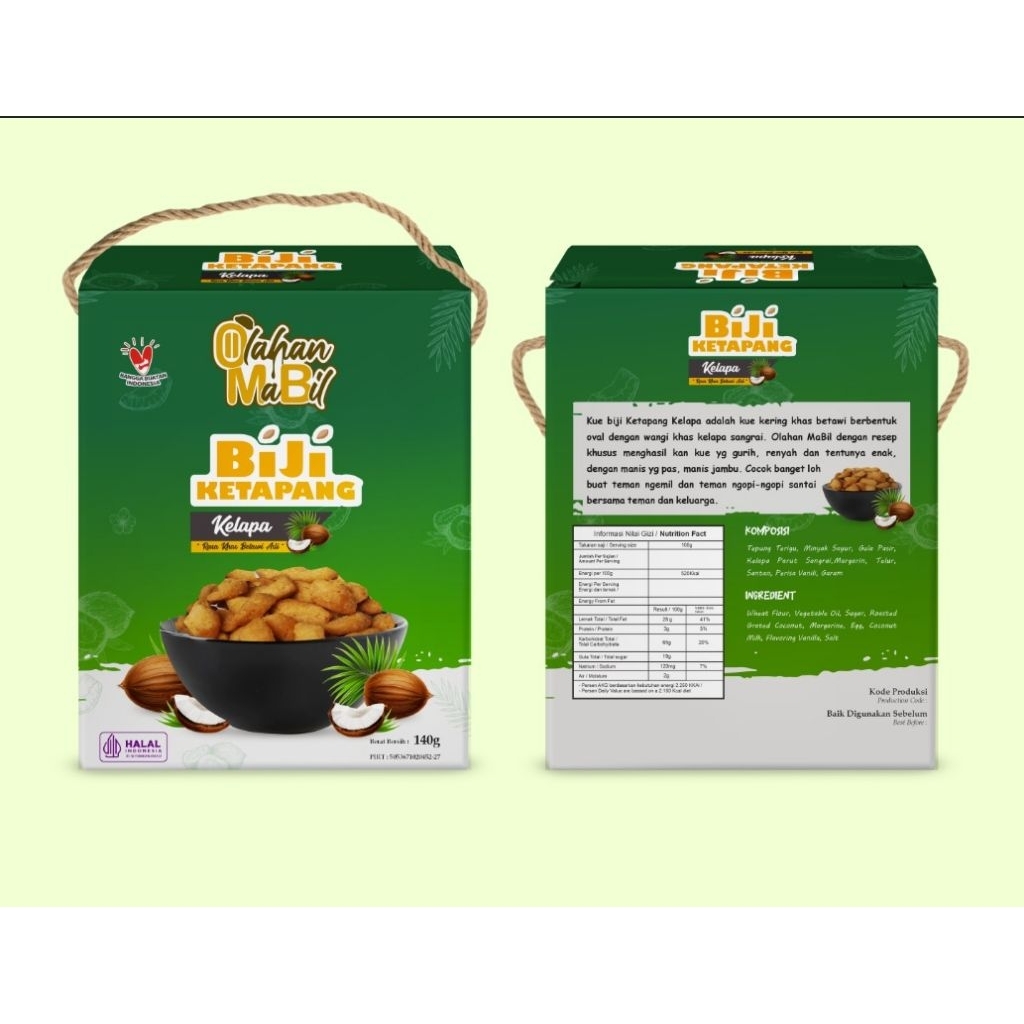 OLAHAN MABIL Biji ketapang kelapa 140gr