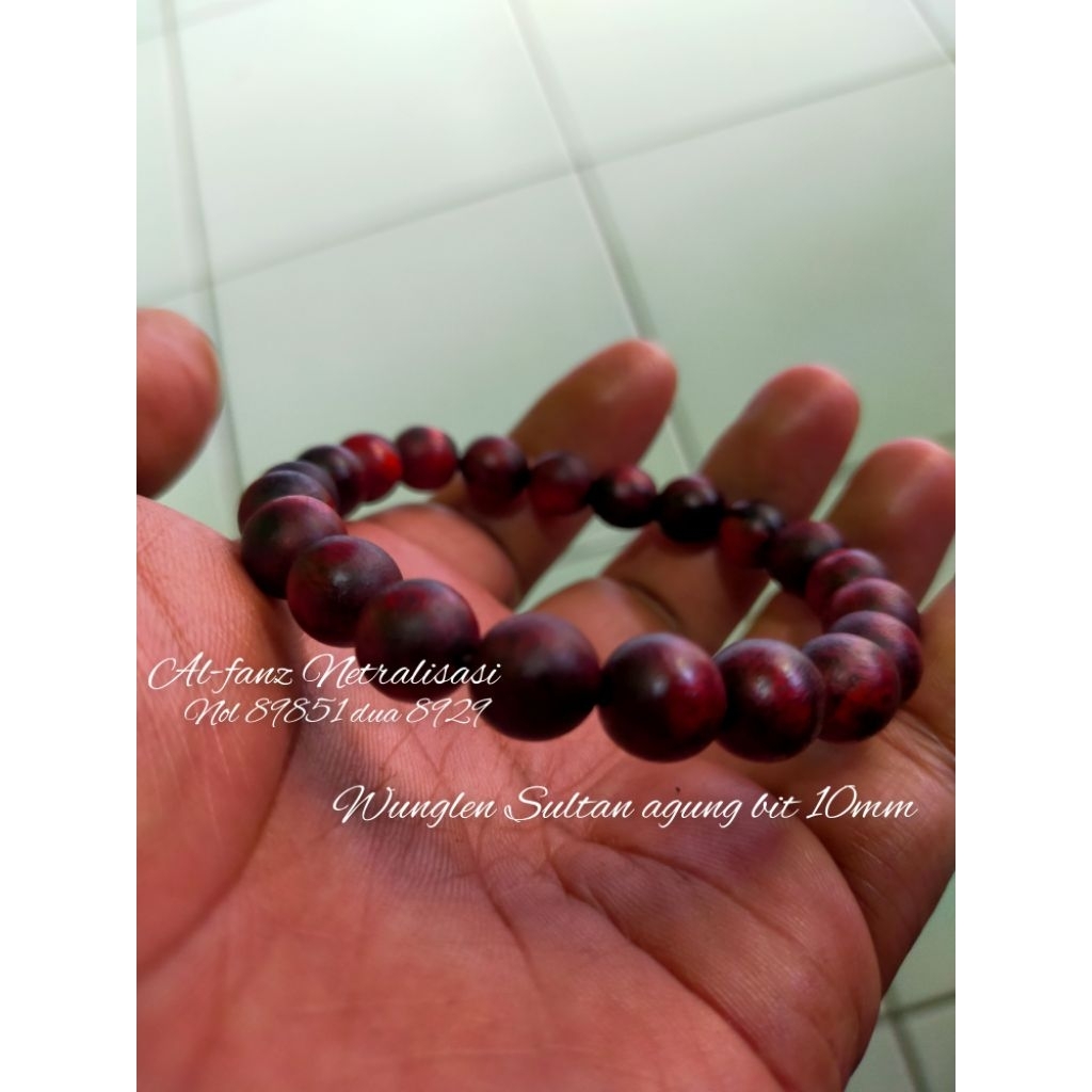 gelang wunglen sultan Agung bit 10mm asli bersertifikat