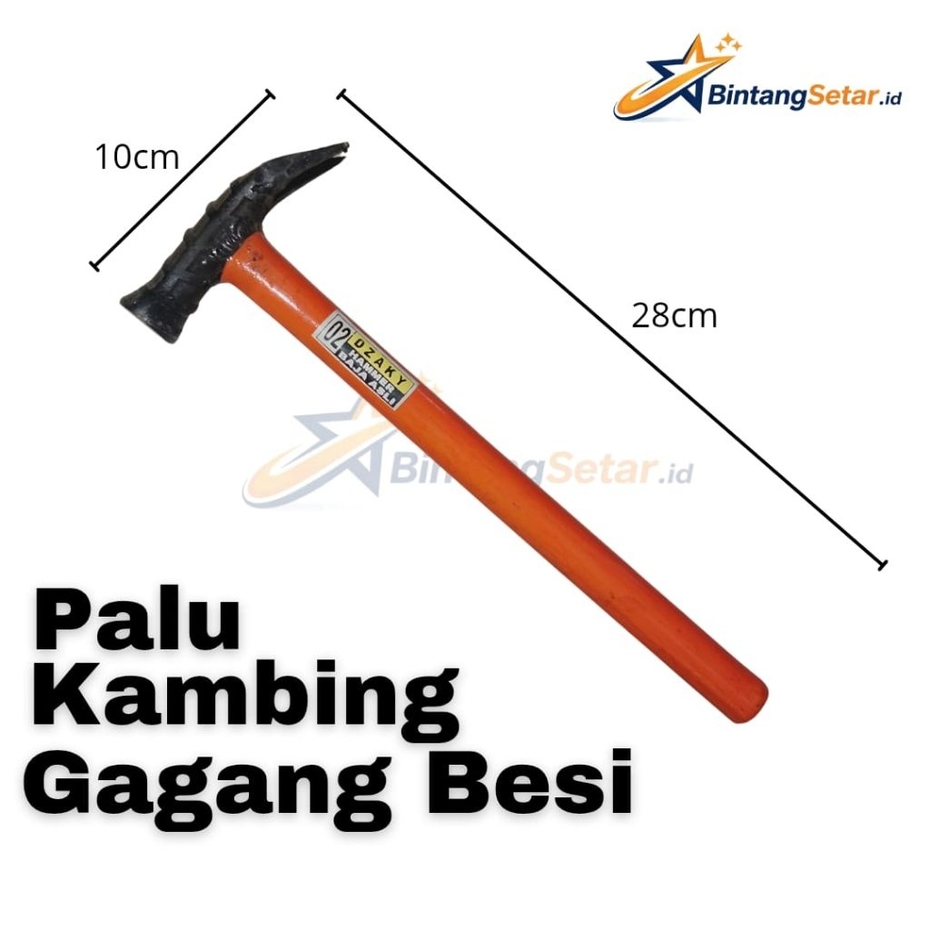 Palu kambing gagang besi / palu gagang besi full / palu besi kecil / martil gagang besi
