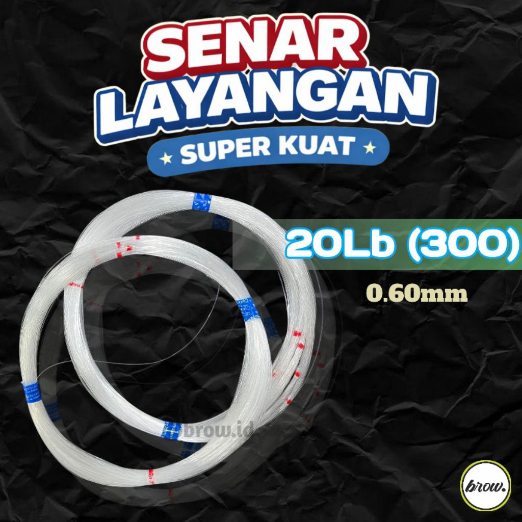 SENAR LAYANGAN GAPANGAN UK 300 SENAR BENING CAP IKAN ARWANA / KAKAP