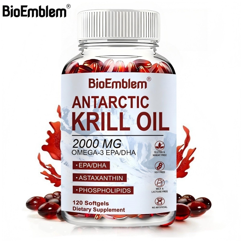 Antarctic Krill Oil 2000mg 120 Capsules Antarctic Krill Oil - Natural Astaxanthin Omega 3 Capsules A