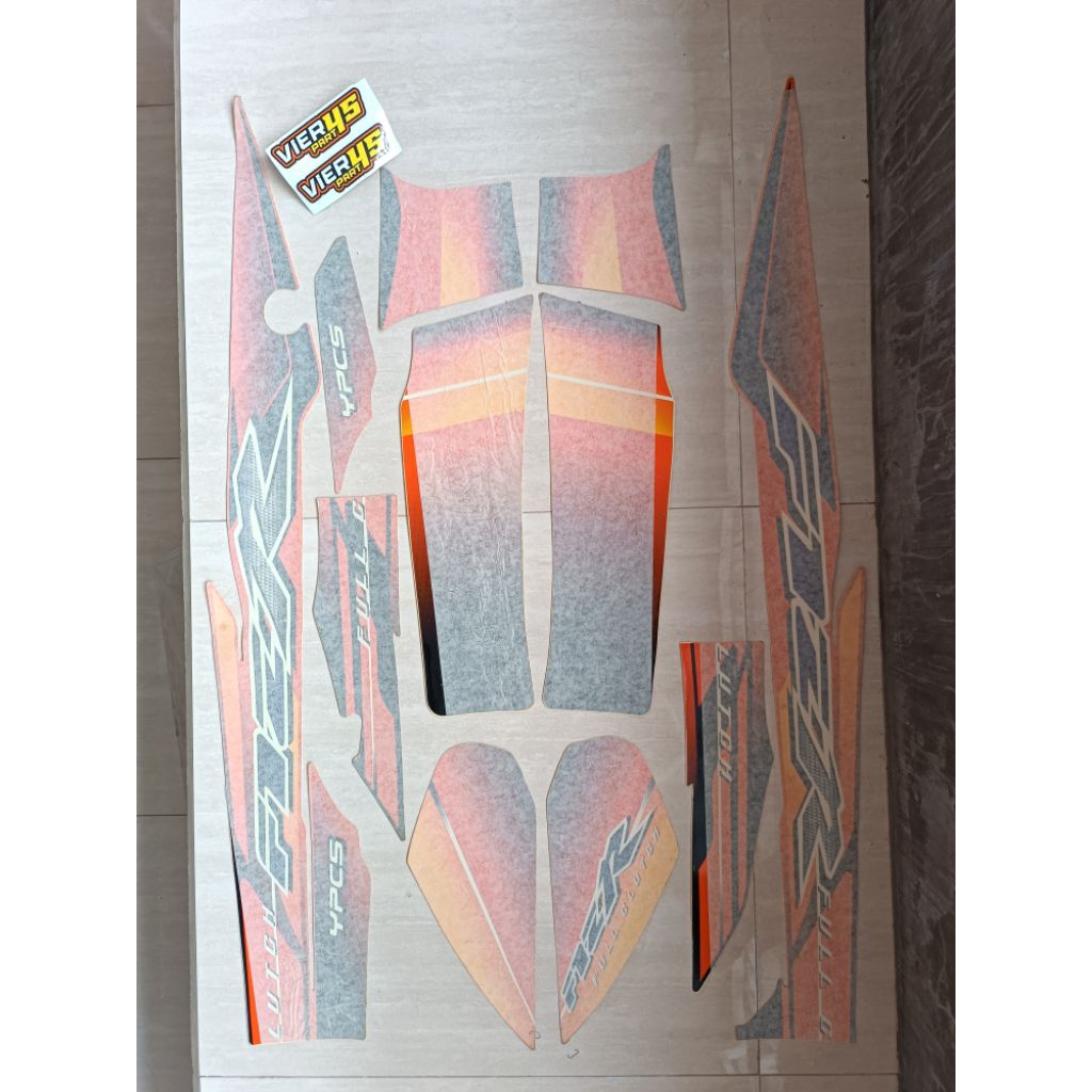 Striping stiker F1zr Fizr orange hitam 2003 2004 full clutch laminasi