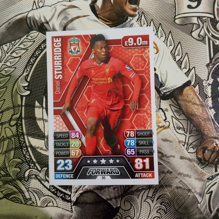 Kartu Bola Topps Match Attax 2013/14 Daniel Sturridge Liverpool