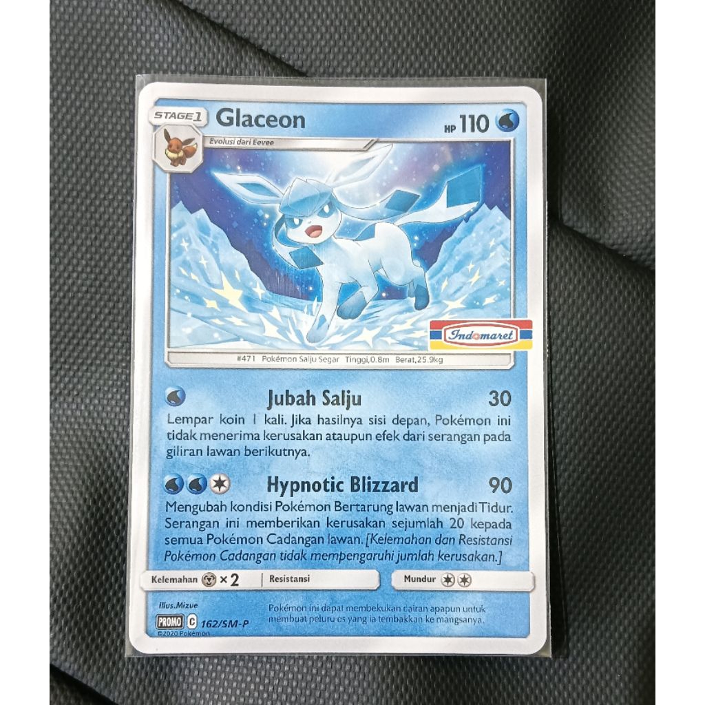 Glaceon Indomaret Kartu TCG Pokemon Indonesia Promo Indomaret