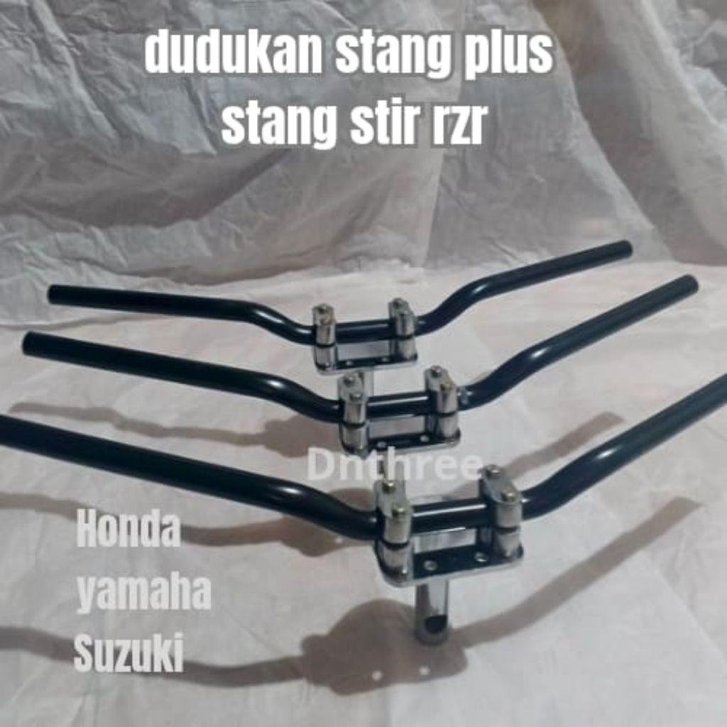 Stang stir rzr plus dudukan stang racing road race stang stir universal motor