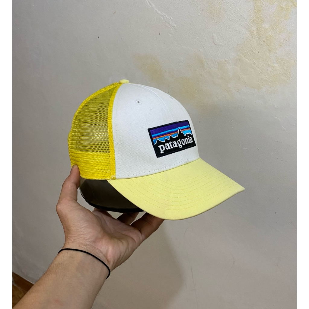 topi jaring Patagonia logo box original