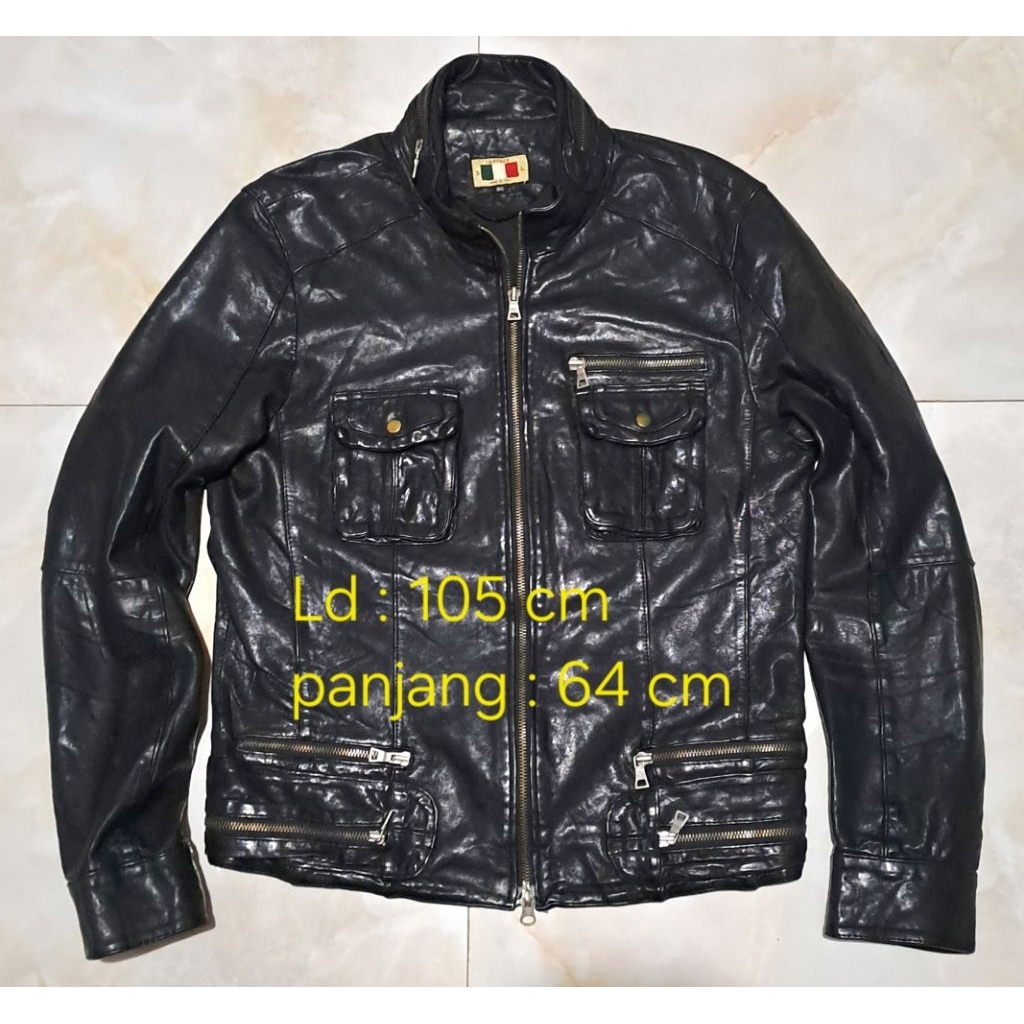 Jaket kulit italy model Truker