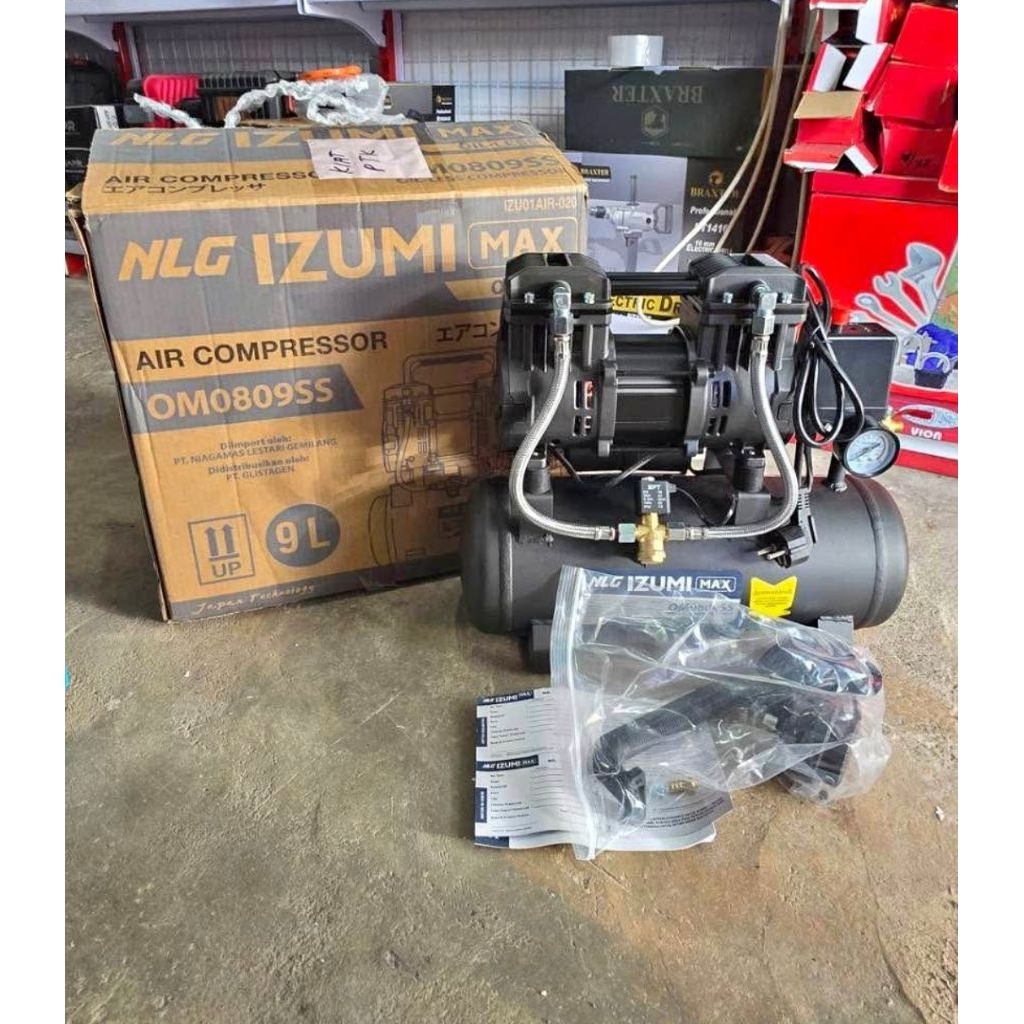 Kompressor Udara Oiless Super speed tanpa oli Izumi Max OM0809SS / KOMPRESOR OILES 9LITER IZUMI MAX