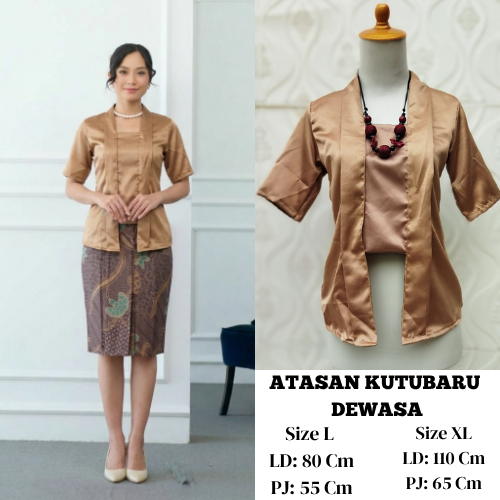 PROMO ATASAN KUTUBARU SATIN POLOS  KEBAYA KUTUBARU POLOS  KEBAYA KONDANGAN WISUDA WANITA