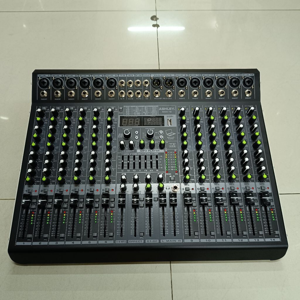 Mixer Audio 12 channel Ashley MDX 12 Original Ashley MDX12 Mixer 12 channel