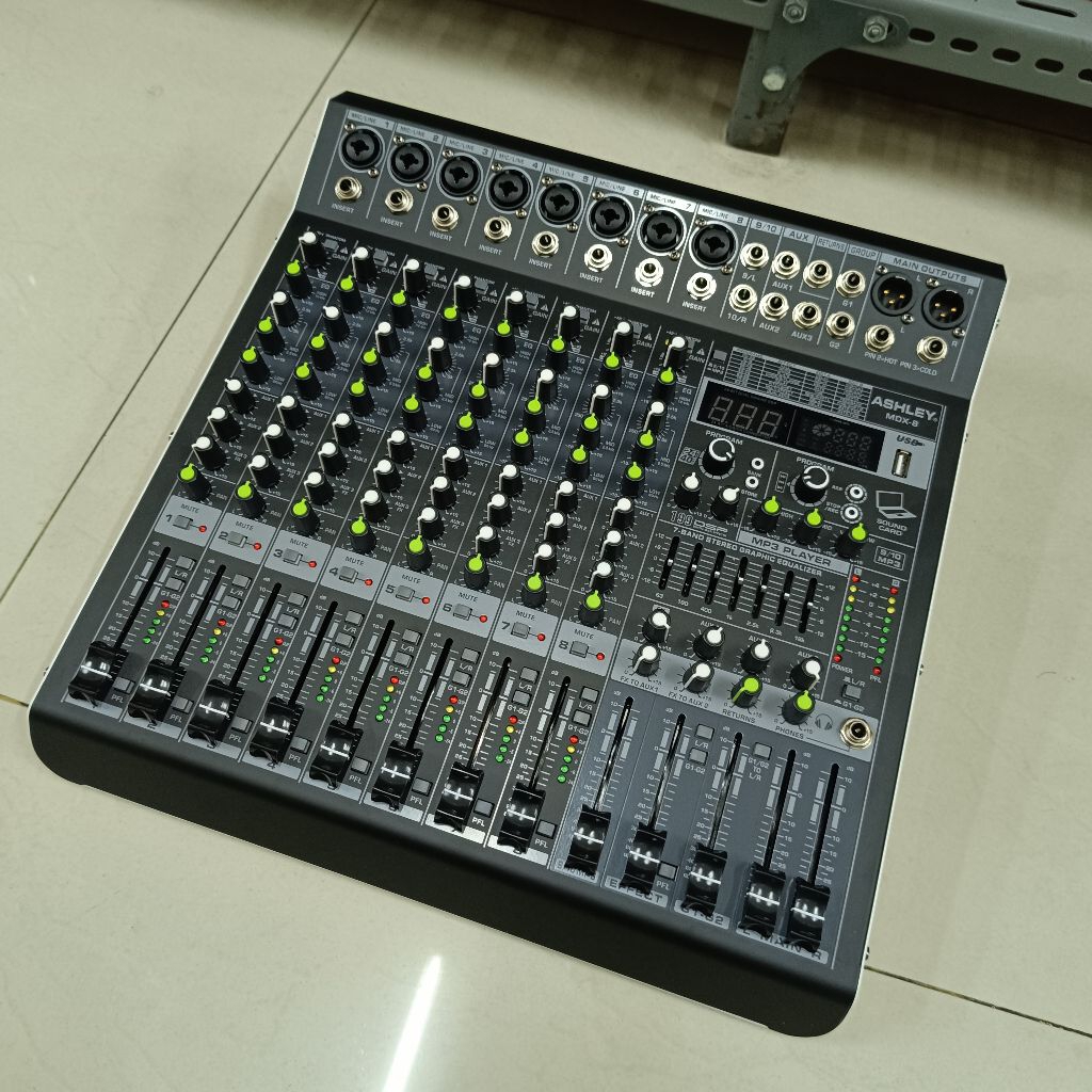 Mixer Audio 8 channel Ashley MDX 8 Original Ashley MDX8 Mixer 12 Channel Ashley MDX-8 Original