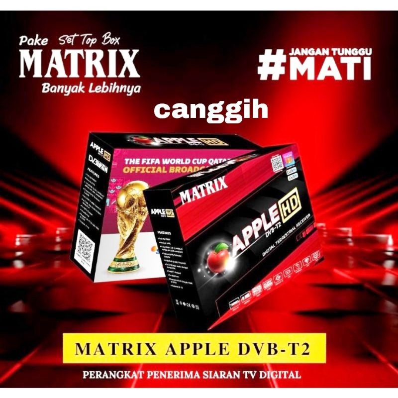 [COD] Set Top Box Tv Digital Matrix Apple/Burger DVB-T2 SET TOP BOX MATRIX APPLE MERAH/BURGER HIJAU