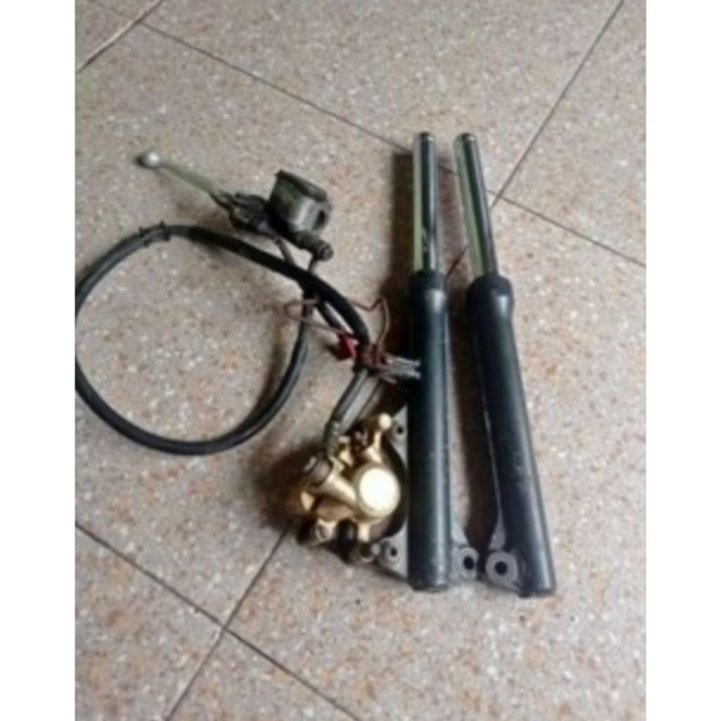 satu set shockbreaker depan tambah kaliper Vega ZR Vega RR Vega R new original copotan