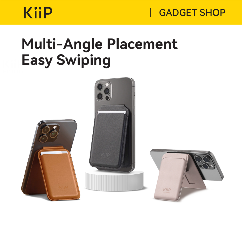 KiiP M2 Magnetic Phone Card Holder Magsafe Wallet Slim Dompet Kartu Stand HP