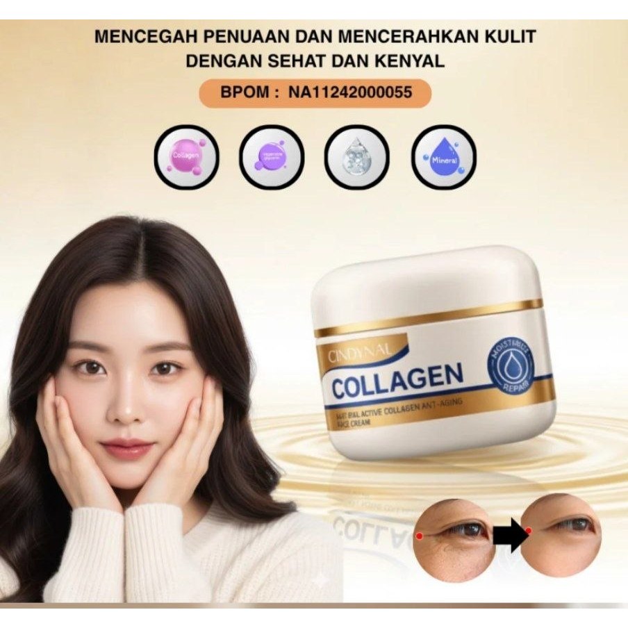 Collaglow Cindynal Cream BPOM/COLLAGEN CREAM