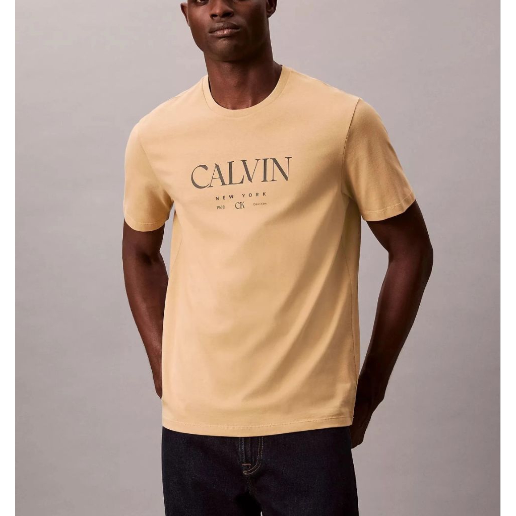 Calvin Klein crewneck graphic tee barley kaos pakaian baju pria