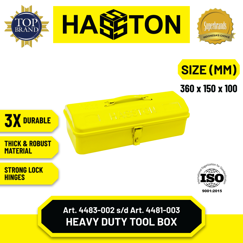 Hasston Tool Box / Kotak Perkakas Kaleng / Tool Box Besi (4483)