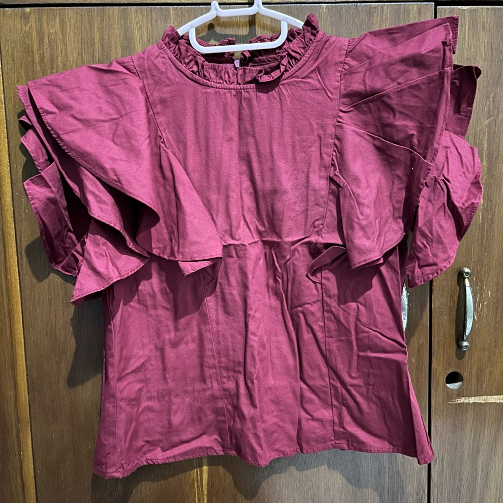 Blouse Merah Maroon